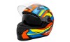 CAPACETE FW3 GTX FOX COM ÓCULOS PRETO/AZUL/AMARELO/LARANJA  Nº56/58/60